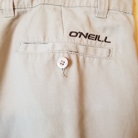 O'Neill Khaki Flat Front Chino Shorts - Picture 6 of 9
